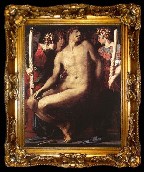 framed  Rosso Fiorentino Dead Christ with Angels, ta009-2